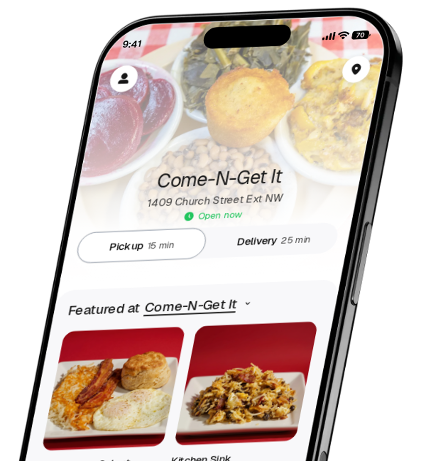 Come-N-Get It app preview