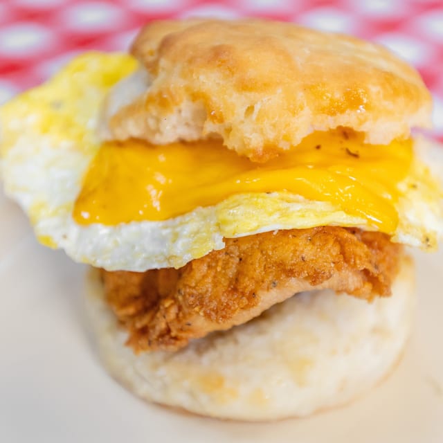 Chicken, Egg & Cheese Biscuit.