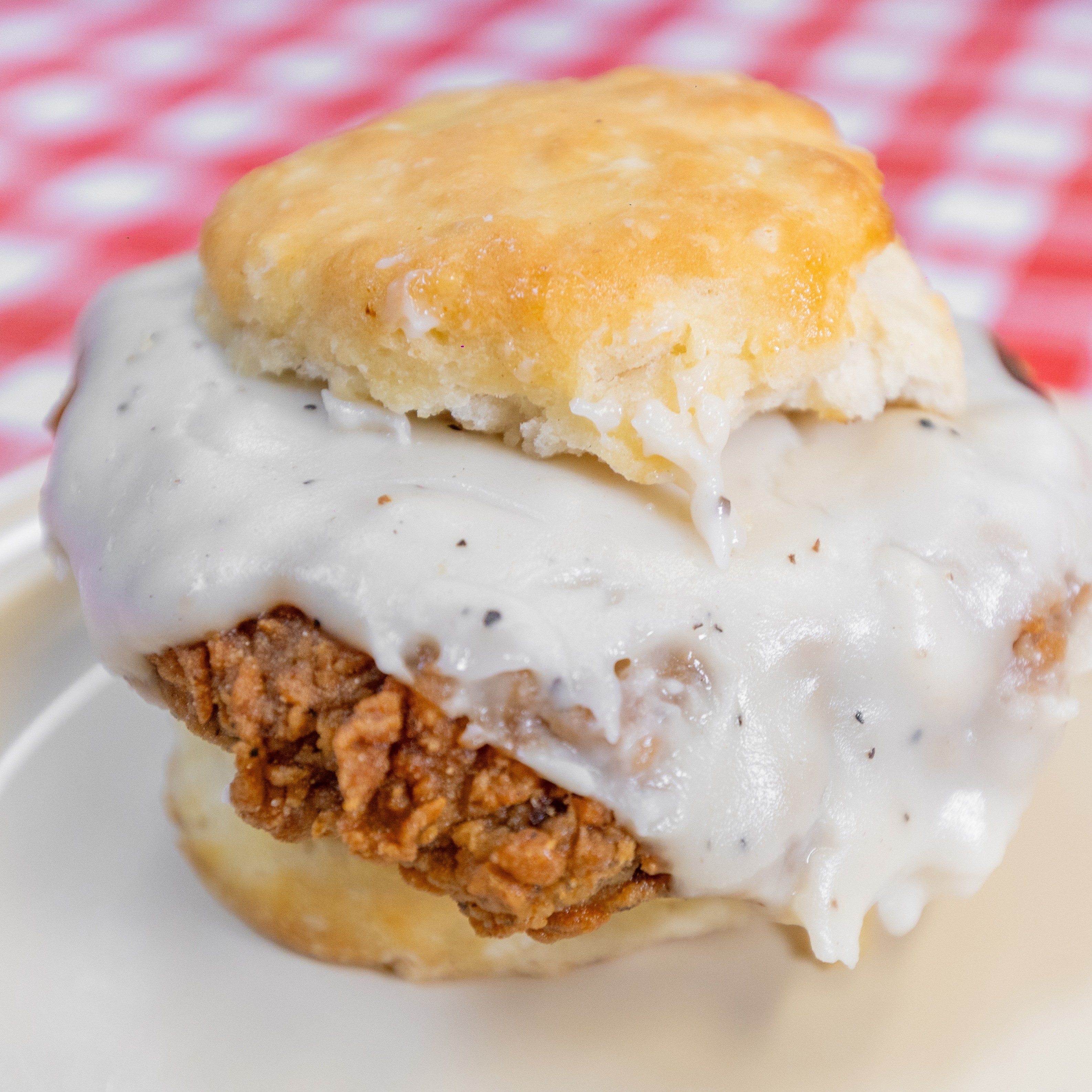 Country Fried Steak and Gravy Biscuit.